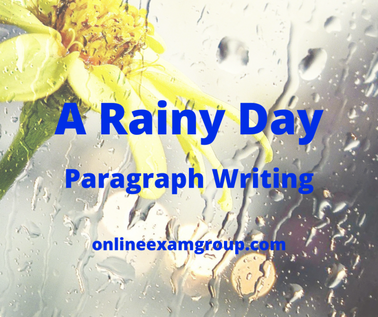 creative writing examples rain